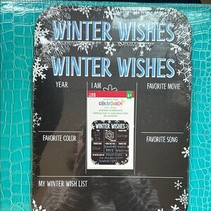 NWT Creatology Winter Wishes Chalkboard